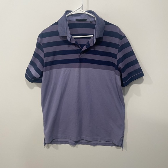 Greyson Other - GREYSON Men's Striped Polo Shirt Lavender Navy Blue Size M‎ Golf Casual